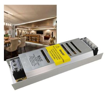 Imagem de Fonte Driver Chaveada Slim 5A 12V CFTV Camera Perfil Fita de Led Lustre Luminaria Segurança Circuito Interno Bivolt