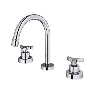 Imagem de Torneira Misturador Docol Nova Trio 1257706 de Bancada Cromada