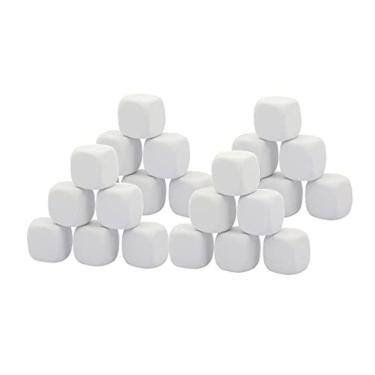 Imagem de Qidiwin branco EVA espuma dados para crianças Graffiti, blocos de construção, pintura criativa, 24PCS