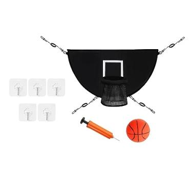 Imagem de YIJU Cesta de Basquete Mini Trampolim com Ganchos