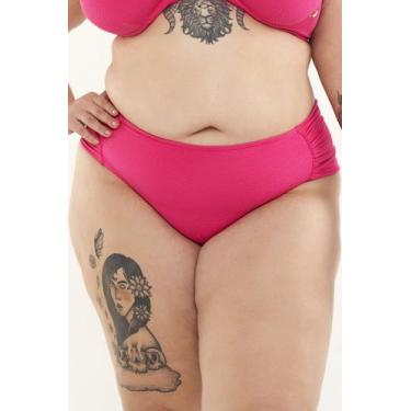 Imagem de Calcinha Plus Size Fio Confort Rosa Texturizado - Ilha Bikini