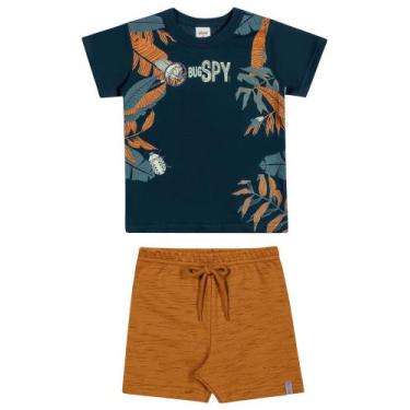Imagem de Conjunto Infantil Masculino Camiseta E Bermuda Elian Estampado Menino