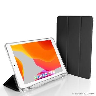 Imagem de Capa para tablet Case Compatible with Samsung Galaxy Tab A8 10.5（X200/X205) Case with Pencil Holder Smart Cover Protective Case Cover Shockproof Cover with Clear TPU Back Shell (Color : Black)