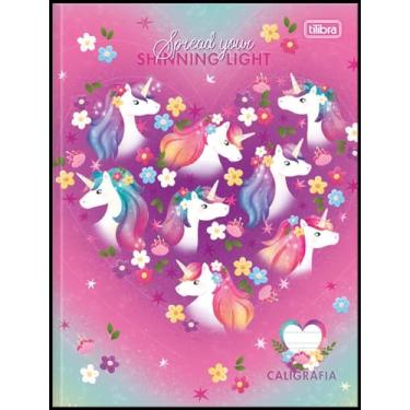 Imagem de Kit de Caderno para Caligrafia, Capa Dura, Brochura 1/4, Blink, 40 Folhas, Tilibra, Pacote com 5 Unidades