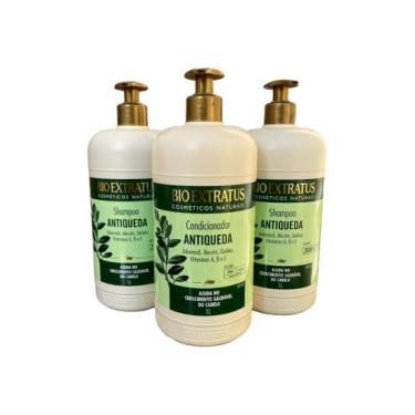 Imagem de Kit 2 Shampoo 1 Condicionador Antiqueda Jaborandi 1 L Bio Extratus - B