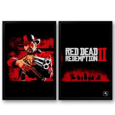 Imagem de Quadro Duplo Red Dead Redemption II - Kit 2 Quadros - 40x60cm