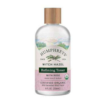 Imagem de Humphreys Clarify + Soothe Witch Hazel com toner orgânico rosa, transparente, 236 g (pacote com 1)