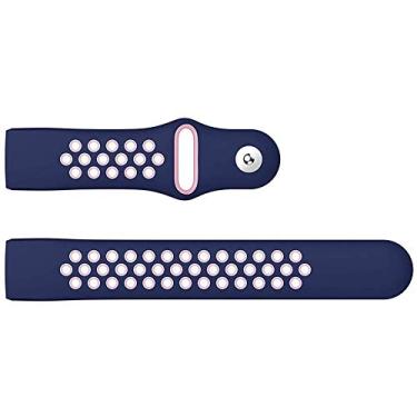 Imagem de Pulseira NSmart compatível com Amazfit BIP (Azul com rosa)