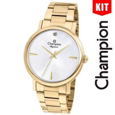Imagem de Relógio CHAMPION KIT feminino analógico elegance dourado CN25896G