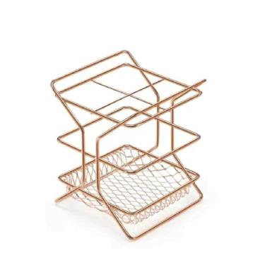 Imagem de Porta Talher Escorredor Talheres C/Divisórias cor Rose Gold