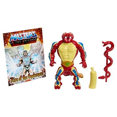 Imagem de Masters of the Universe Origins Action Figure & Accessory, Rise of Snake Men Rattlor, Articulation & Mini Comic Book, 5.5 inch
