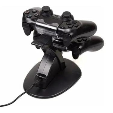 Imagem de Base Carregador Duplo Para Controle de Playstation Ps4/Slim e Pro - Carregamento Rápido, Confiável e Sem Complicações