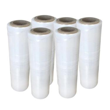 Imagem de Bobina Filme Stretch Transparente Manual 50Cm 24Kg Kit 6 Bob