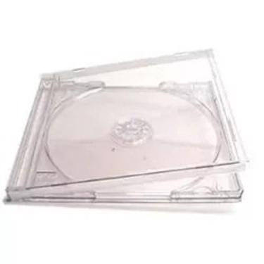 Imagem de Estojo Box Cd Acrílico Cristal Kit Com 10 Pçs