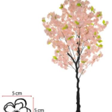 Imagem de Planta Árvore Artificial Cerejeira X288 Rosa Claro 1,6m