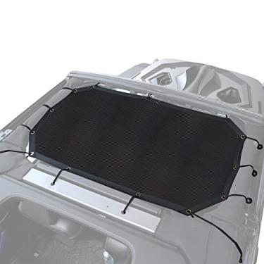 Imagem de Guarda-sol para Jeep Wrangler JK JKU 2 portas 4 portas 4 portas frontal malha para-sol JK, JK Unlimited, Sport, Sport S, Sahara, Rubicon Sunshade rede macia de cobertura superior, bloqueia UV, vento, ruído, preto
