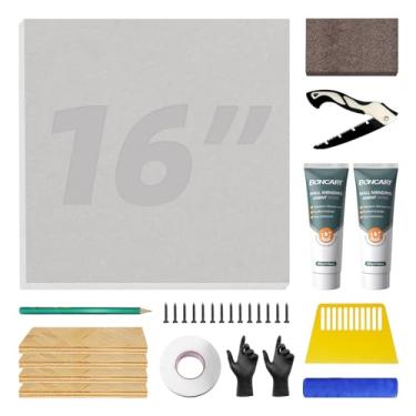 Imagem de Kit de reparo de drywall, painel de reparo de drywall 40.6 cm x 40.6 cm, kit de reparo Sheetrock, reparo de teto de drywall, kit de reparo de drywall de furo grande