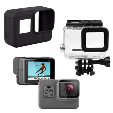 Imagem de Kit Caixa Estanque, Capa de Silicone e Película para GoPro HERO5, HERO6, HERO7 Black e HERO (2018)