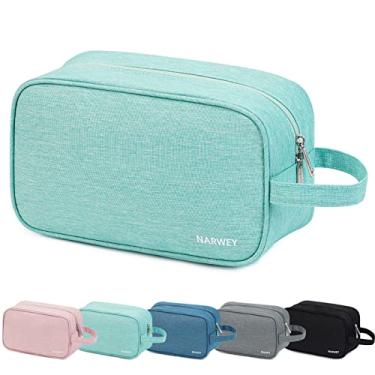 Imagem de Narwey Bolsa de Higiene Pessoal de Viagem para Mulheres Kit Dopp Masculina Bolsa de Viagem para Artigos de Higiene Pessoal Bolsa de Cosméticos Bolsa de Maquiagem Bolsa de Remédios para Viagens, Verde