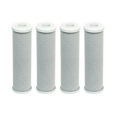 Imagem de CFS Pacote com 4 cartuchos de filtro de água para toda a casa, filtro de carbono para água mais limpa em casa - remove mau gosto e odor - cartucho de filtro de água de substituição para toda a casa -