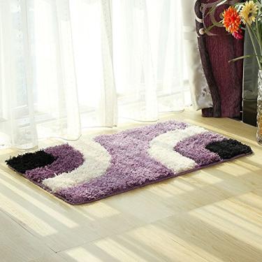 Imagem de Fanjow Tapete antiderrapante para sala de estar, quarto, banheiro (4565 cm, roxo)