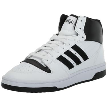 Imagem de adidas Tênis unissex adulto Turnaround Mid, Branco/Preto/Branco, 4.5 Women/3.5 Men