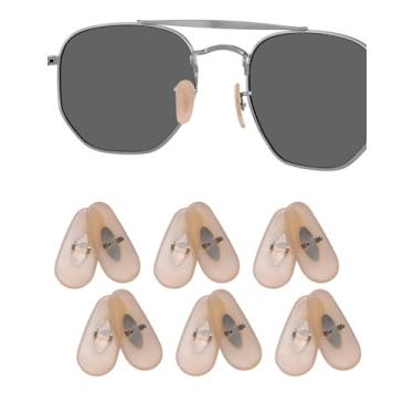 Imagem de 6 pares de almofadas de nariz de substituição para óculos de sol Ray-Ban Aviator RB3025 RB3026 RB3044 RB3261 RB3483 Clubmaster RB3016 - Amarelo
