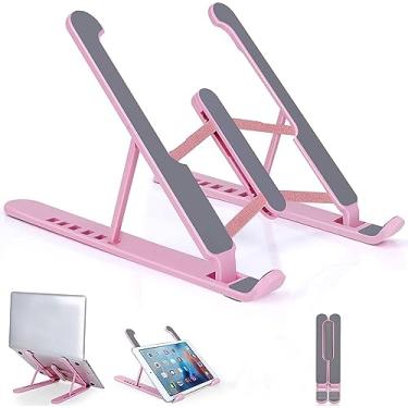 Imagem de pidien Suporte de laptop portátil, suporte ajustável para laptop, suporte de computador para mesa e notebook