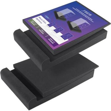 Imagem de JBER Pacote com 2 almofadas de isolamento acústico, almofadas de espuma de isolamento de alto-falante para monitor de estúdio, espuma acústica de alta densidade adequada para alto-falantes de 3 a 4,5