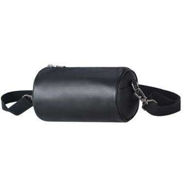 Imagem de Bolsa tiracolo masculina de couro genuíno bolsa de ombro pequena bolsa carteiro de couro com zíper, a