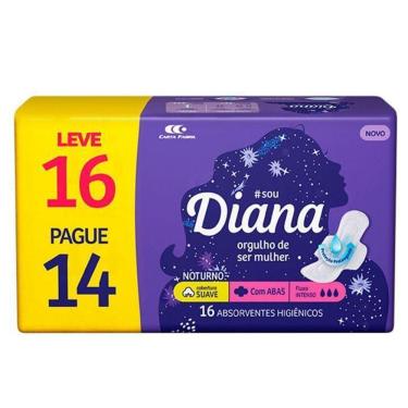 Imagem de Absorvente Diana Noturno Suave Leve 16Un Pague 14Un