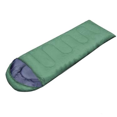 Imagem de Saco de Dormir Solteiro Envelope Impermeável Acampamento Ultraleve Adulto Verde Oliva 210*74*4cm WCT FITNESS
