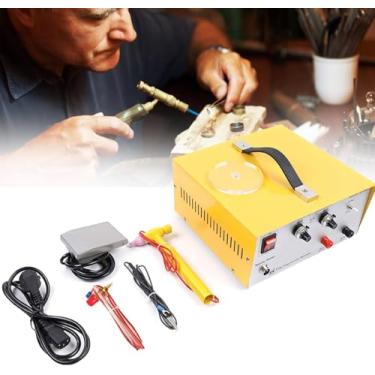 Imagem de Soldador de ponto de brilho de pulso, kit DIY de máquina de soldador de ponto Por, kit de soldador de joias permanente Soldador de ponto de joias para soldagem de joias de ouro, prata e plat