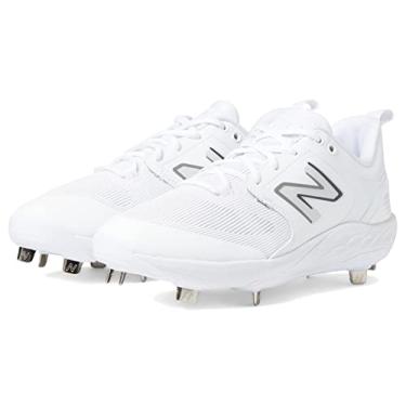 Imagem de New Balance Fresh Foam X 3000 V6 Tênis de beisebol masculino de metal, Branco, 47
