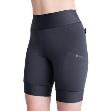 Imagem de Bermuda de Compressão para Corrida Hupi Run Feminina Longa, Cor: Preto, Tamanho: M