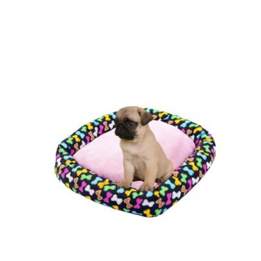 Imagem de Cama Pet Pequena e Grande Caminha de Cachorro P e G (PEQUENA - 45x45cm, PRETO COLORIDO)