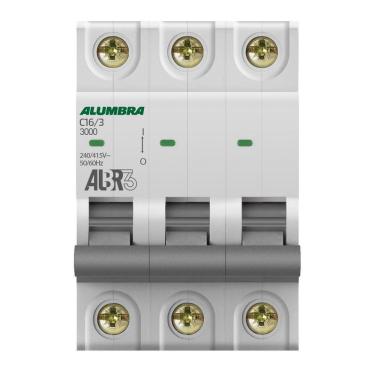 Imagem de Disjuntor Tripolar 3P 16A Curva C Albr3 Alumbra