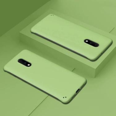Imagem de Capa de telefone fina sem moldura para OnePlus 11 10 9 9R 8 8T 7T 7 Pro Ultra fina cor doce fosco capa traseira de plástico rígido, verde claro, para OnePlus 9R