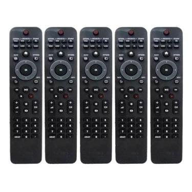 Imagem de Kit 5 Controle Compatível Com Tv Philips 46pfl5605d/78 - MB