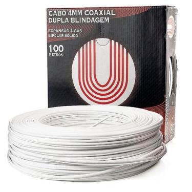 Imagem de Cabo 4mm Coaxial Dupla Blindagem Bipolar Sólido - 100 metros - udi