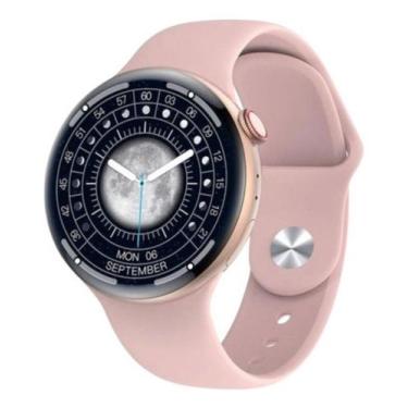 Imagem de Smartwatch Redondo Series 8 NFC Android iOS Bluetooth Faz e Recebe Cha