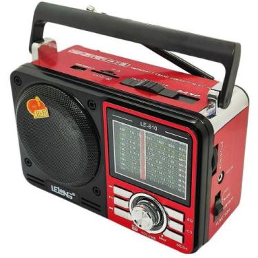 Imagem de Rádio Portátil Caixa Som Usb Ped Drive Bateria Recarregavel - Leon 