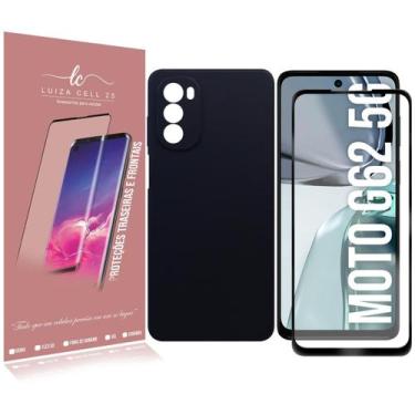 Imagem de Capa Capinha Aveludada Compativel Moto G62 XT2223 6.5 + Pelicula Vidro