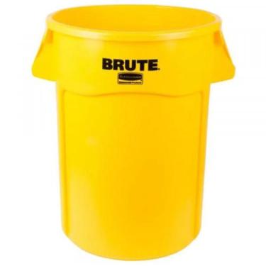 Imagem de Lixeira Recipiente BRUTE 166 Litros c/ Ventilação Rubbermaid, Amarelo