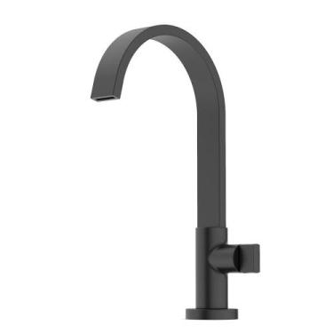 Imagem de Torneira De Mesa Para Lavatório Bica Alta Flow Preto Matte Celite 