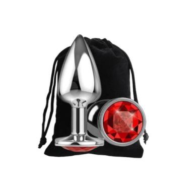 Imagem de Plug Anal em Aço com Joia Tamanho P - Sexy Import