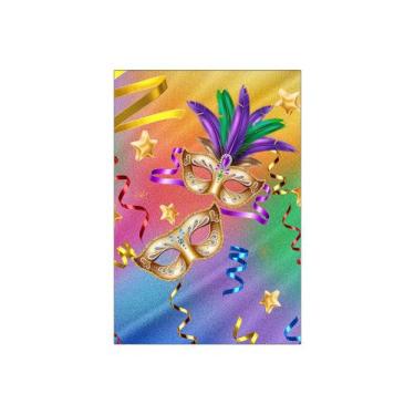 Imagem de Painel De Festa Vertical 1,50 x 2,20 - Carnaval Máscaras Efeito Glitte