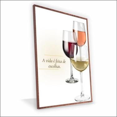 Imagem de Quadro Trio de Taças Vinil Sem Vidro - Center Molduras, 70x50 Caixa, M