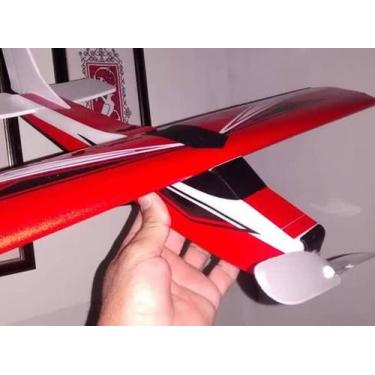 Imagem de Aeromodelo de voo livre Cessna 210vermelho - Aviaozinho
