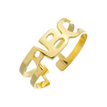 Imagem de Anel ABC Aro duplo Infantil Regulável Banhado a Ouro 18k - Crislu Semi